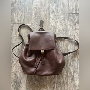 Authentic Vintage Coach Legacy brown Leather drawstring Backpack